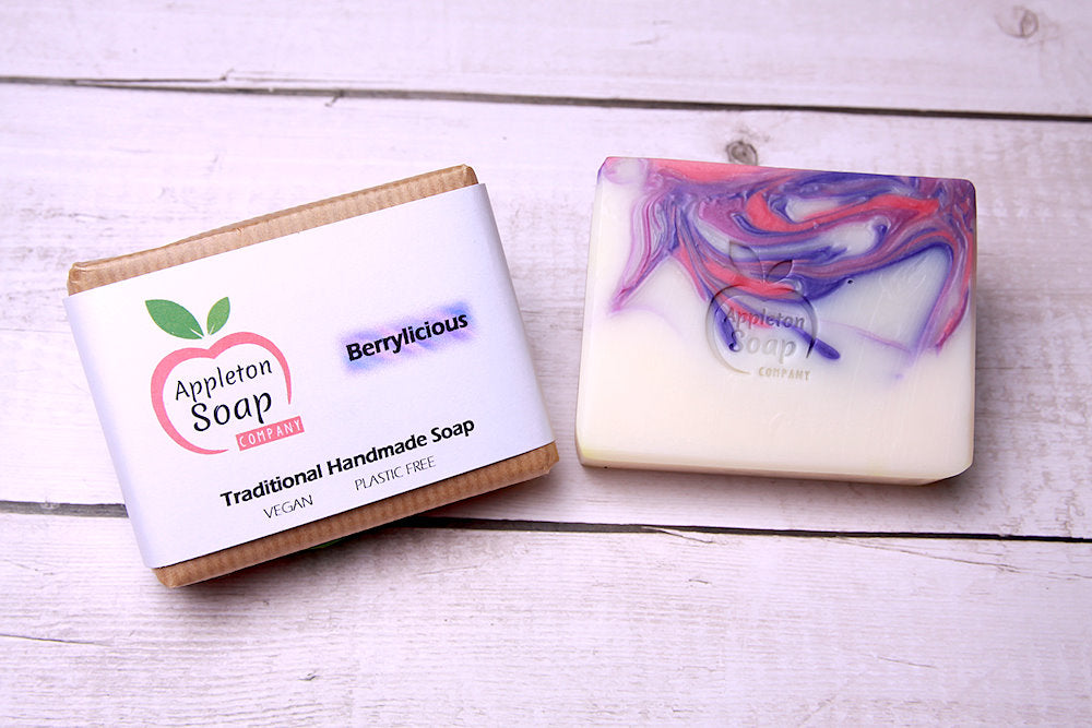 Berrylciious Soap and wrapped soap together