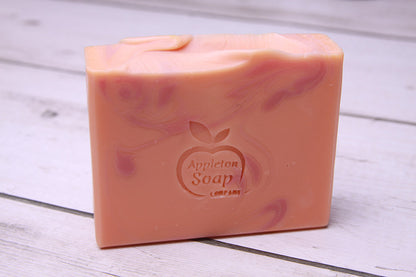 Orange Juniper soap bar, Orange in colour with red swirls